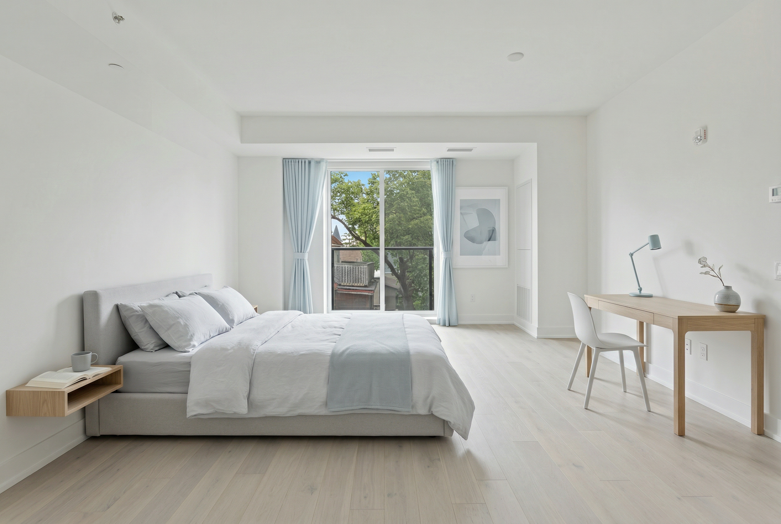 Diseño de dormitorio moderno minimalista generado con IA