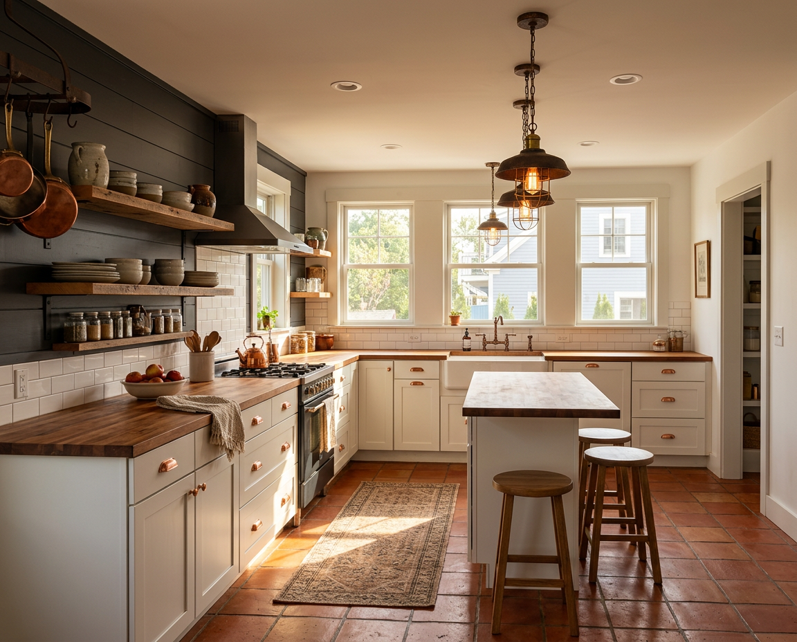 Diseno de cocina estilo farmhouse generado por IA desde foto