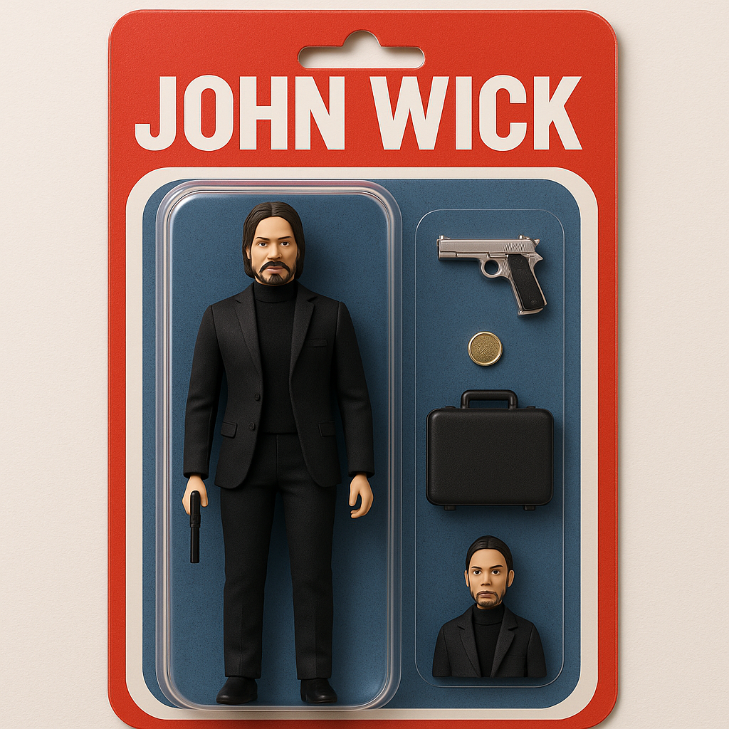 Action figure style AI doll with superhero design
