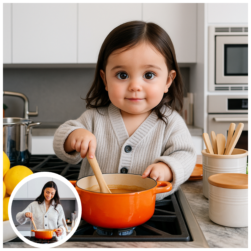 Cute baby selfie generated with AI baby filter - FiltrixAI