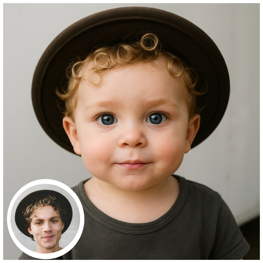 Realistic baby face online free - AI baby transformation