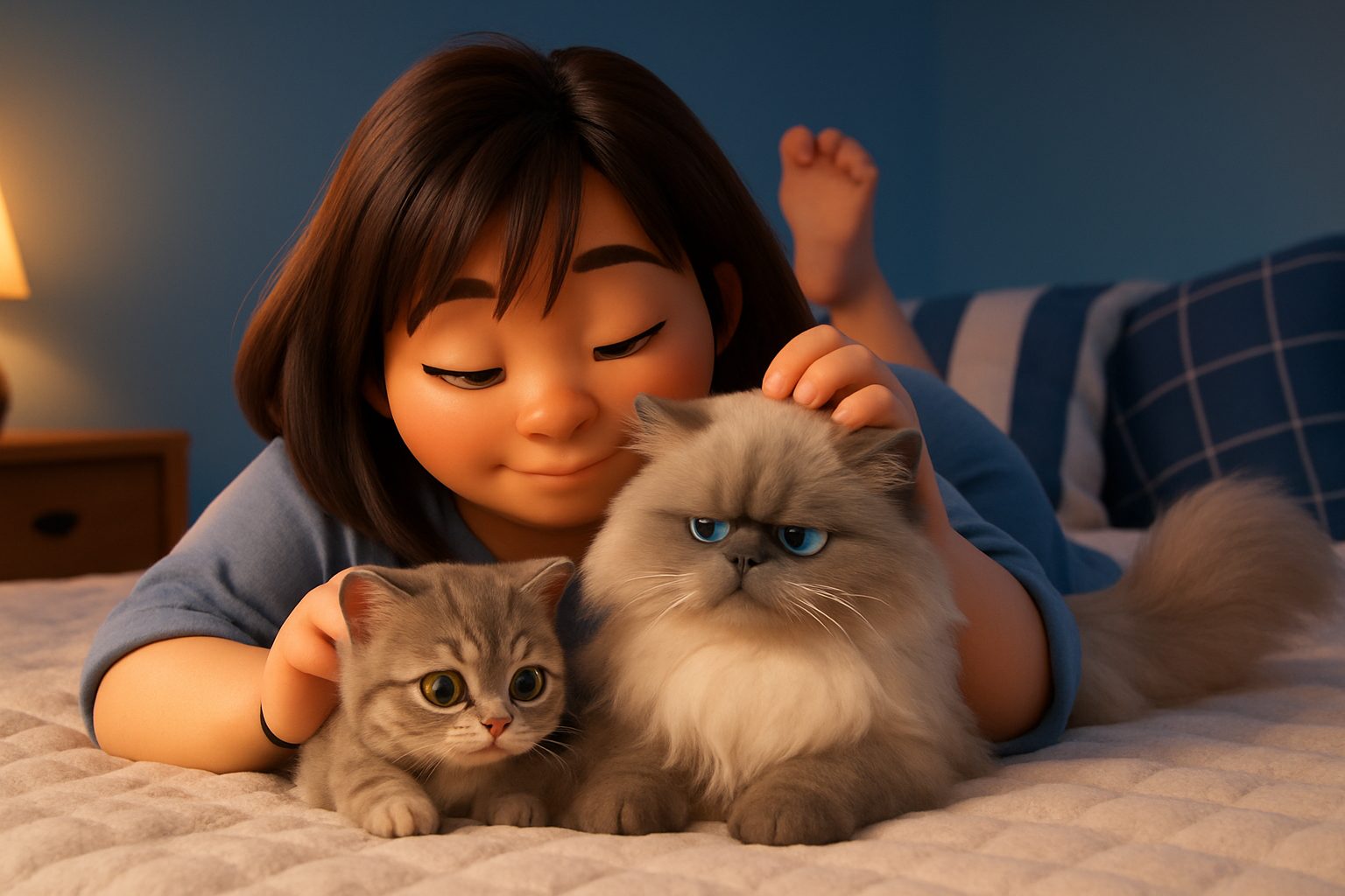 Disney Pixar AIペット変換 - 猫との美しい瞬間