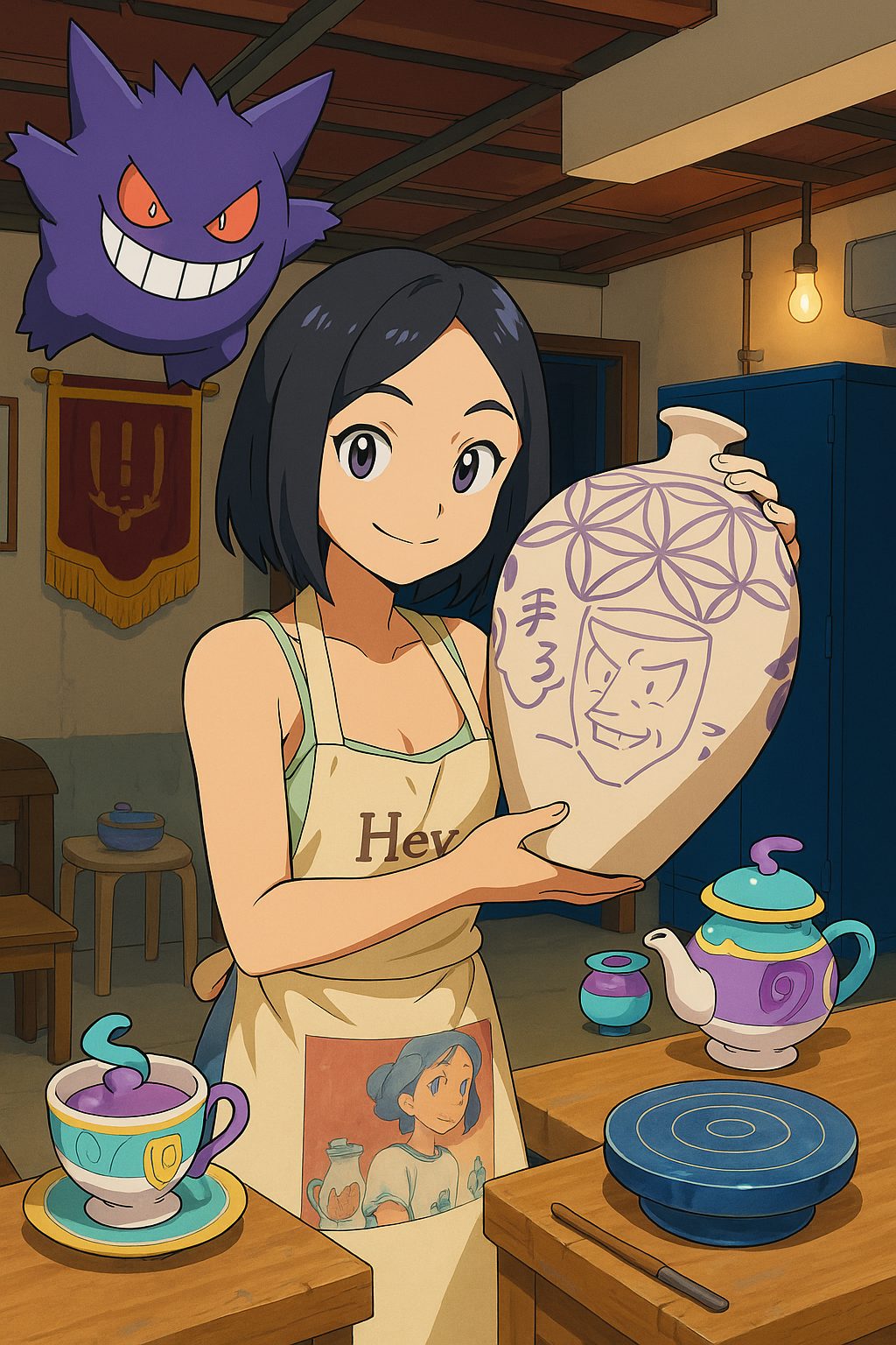 自撮りから作成したポケモントレーナーポートレート