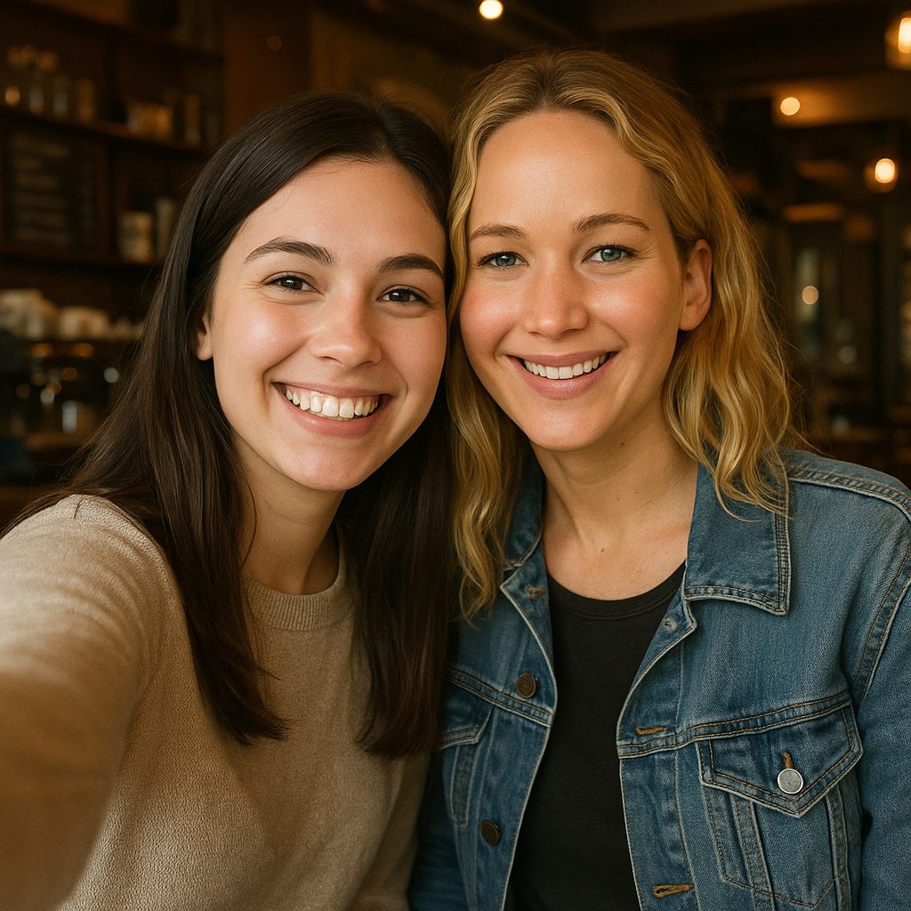 ハリウッドセレブ自撮りの例