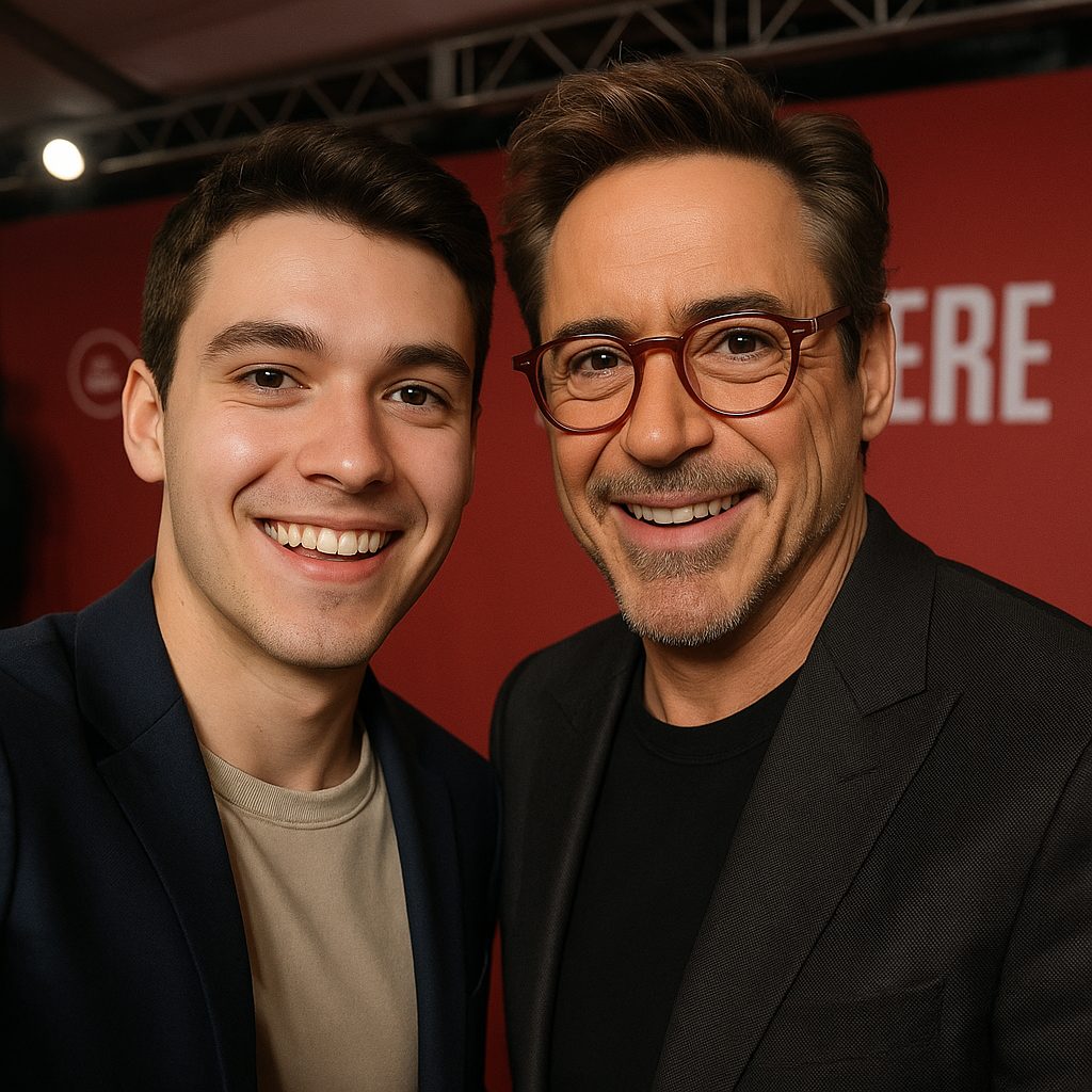 スーパーヒーローセレブ自撮りの例