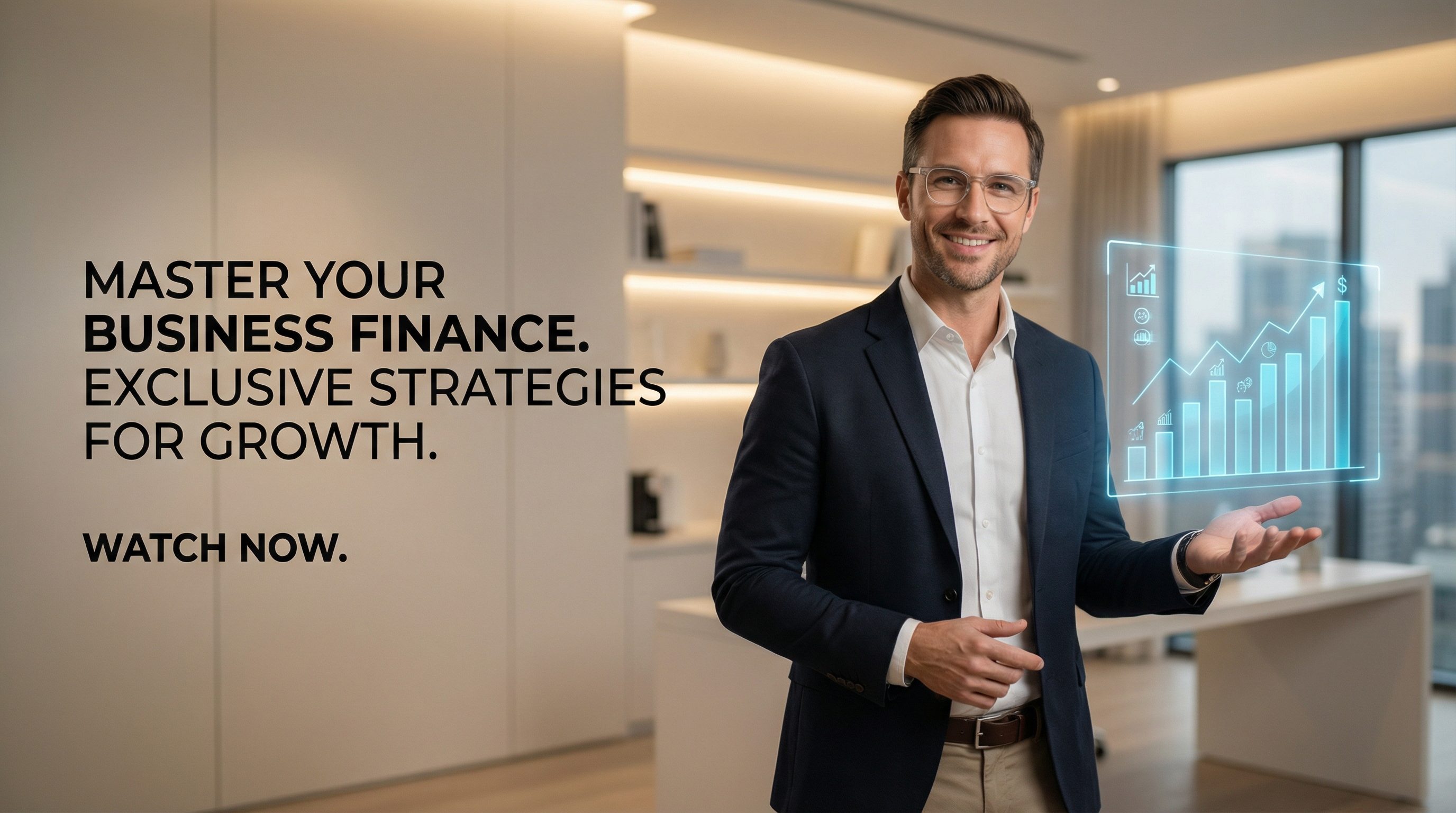 ビジネス向けプロサムネイル - クリーンな信頼感スタイル