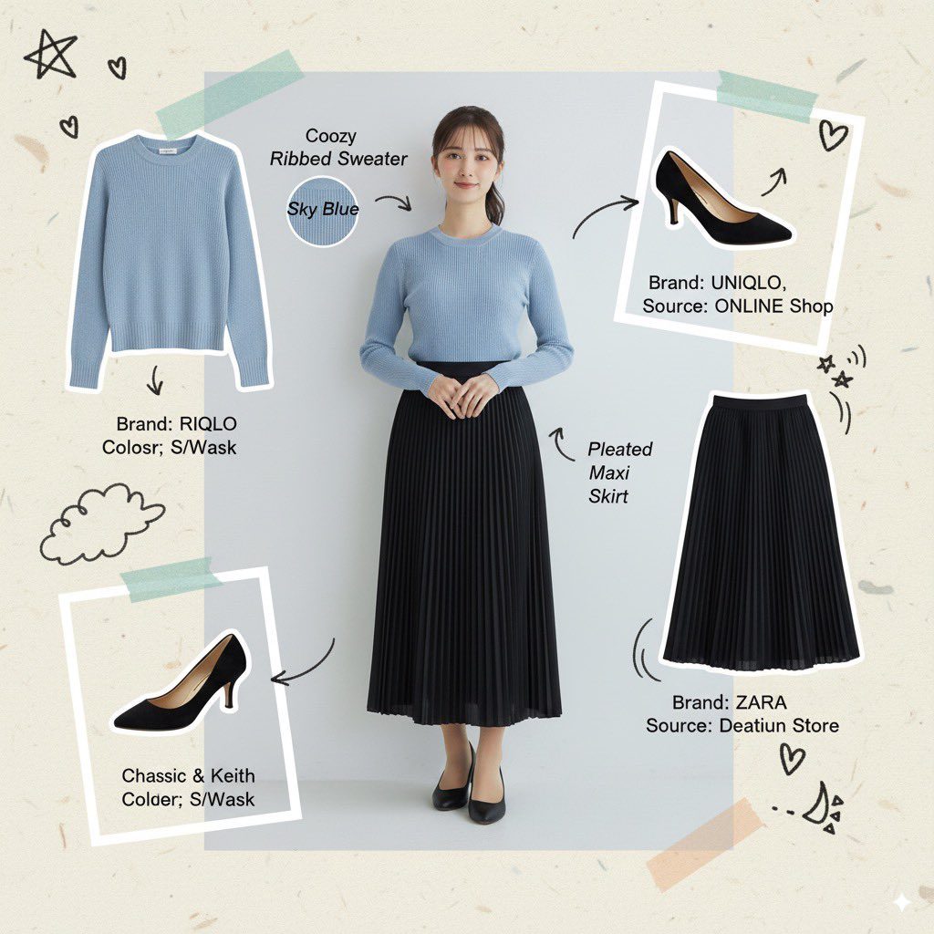 衣類カタログ全体を紹介する複数商品バーチャル試着