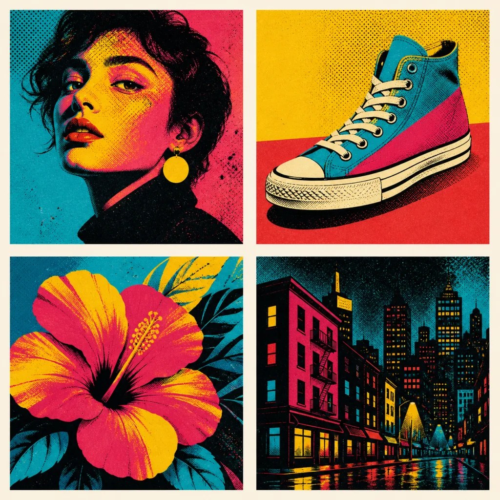 Retrato editorial creado con Filtro Pop Art con IA