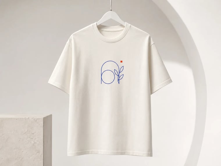 Design minimalista di t-shirt generato con IA