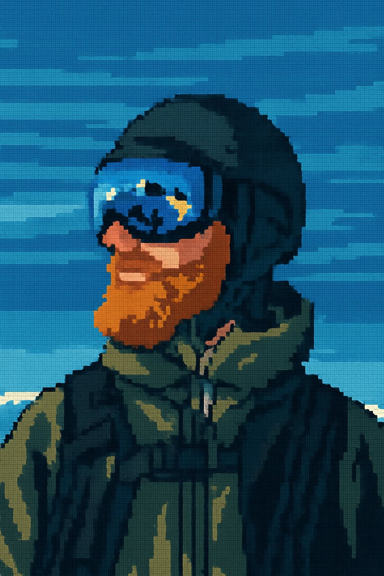 Personaggio pixel art originale creato con IA