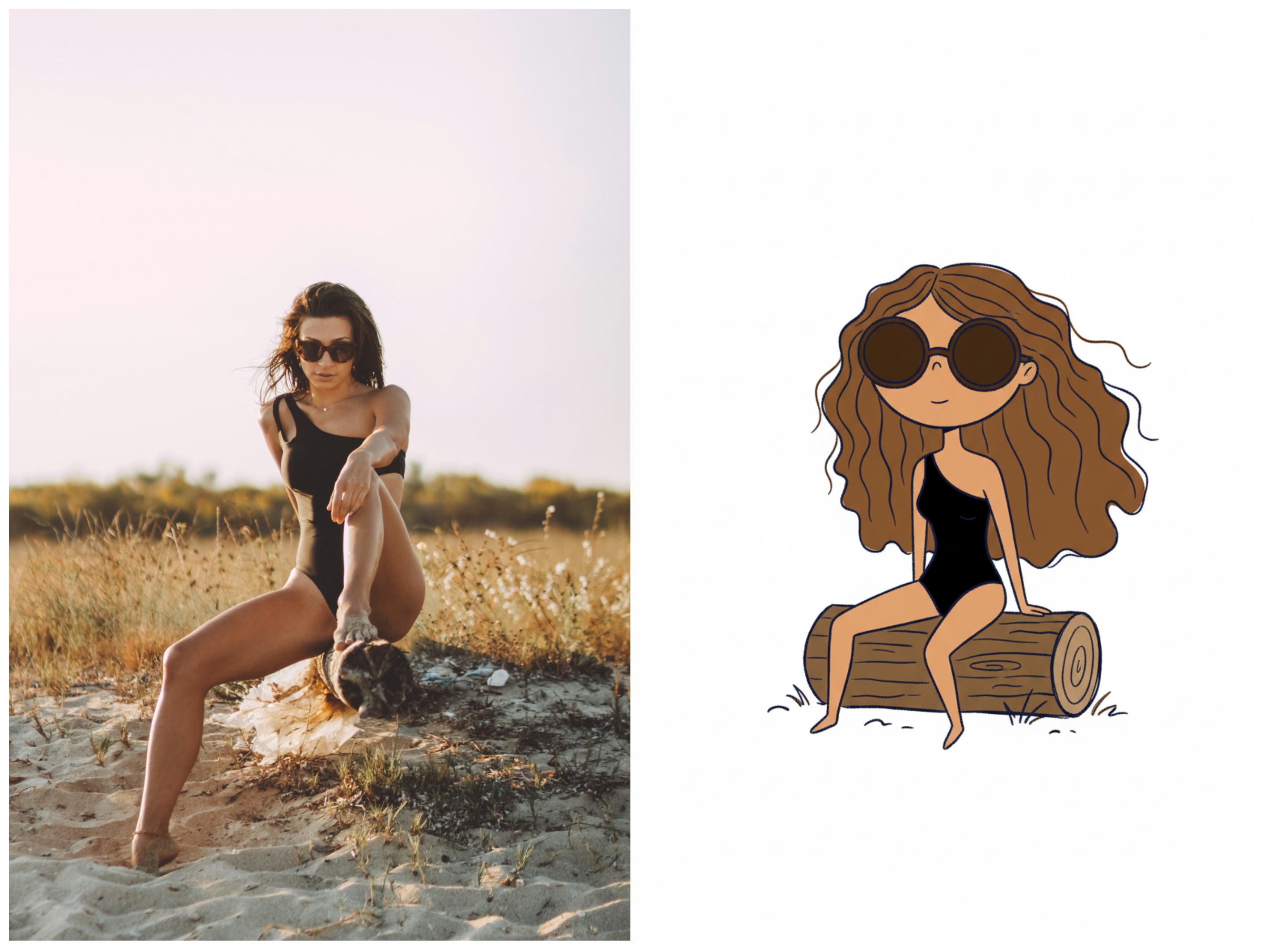 Travel photos transformed into Charlie & Lola keepsake art