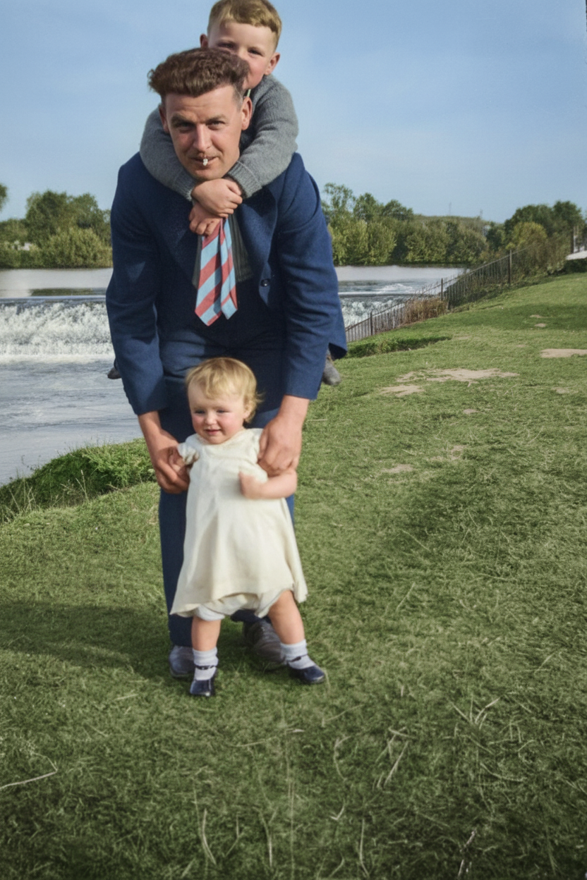 AI colorized family photo worth sharing