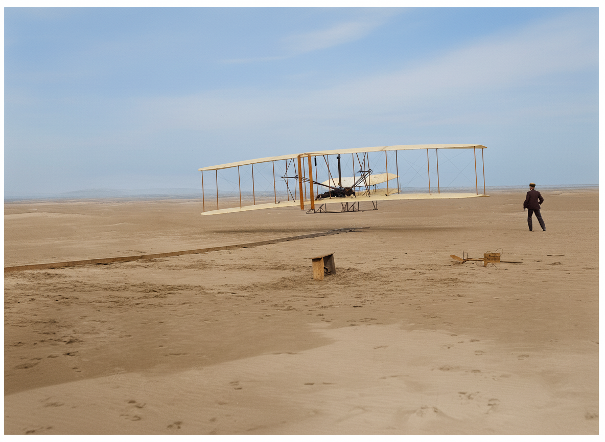 AI colorized historical photo for research projects