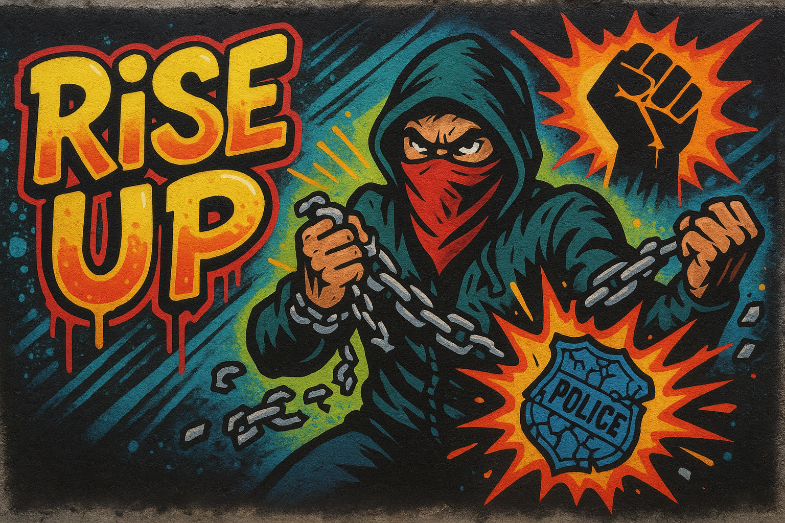 FiltrixAI graffiti generator - Surface and background integration street art