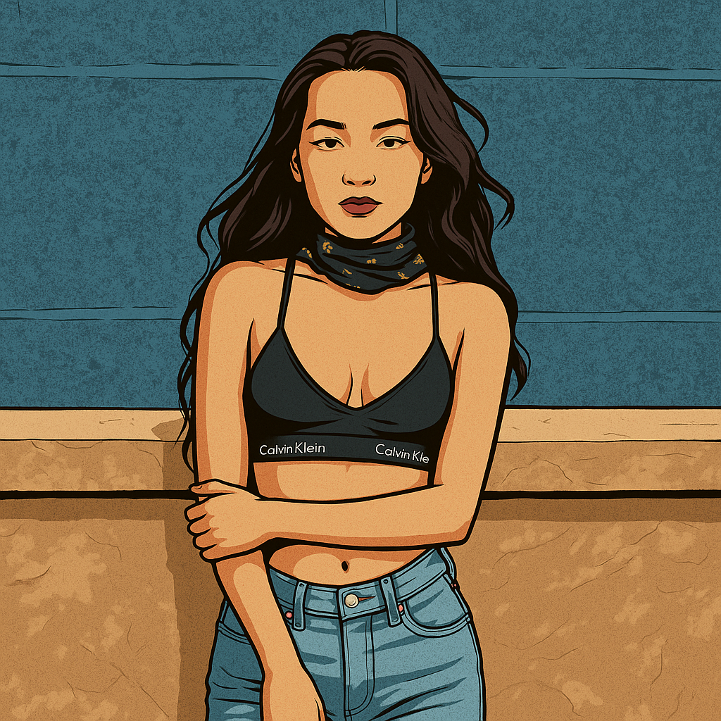 GTA‑style portrait generated by Filtrix AI — clean inks, bold shading, sun‑baked palette