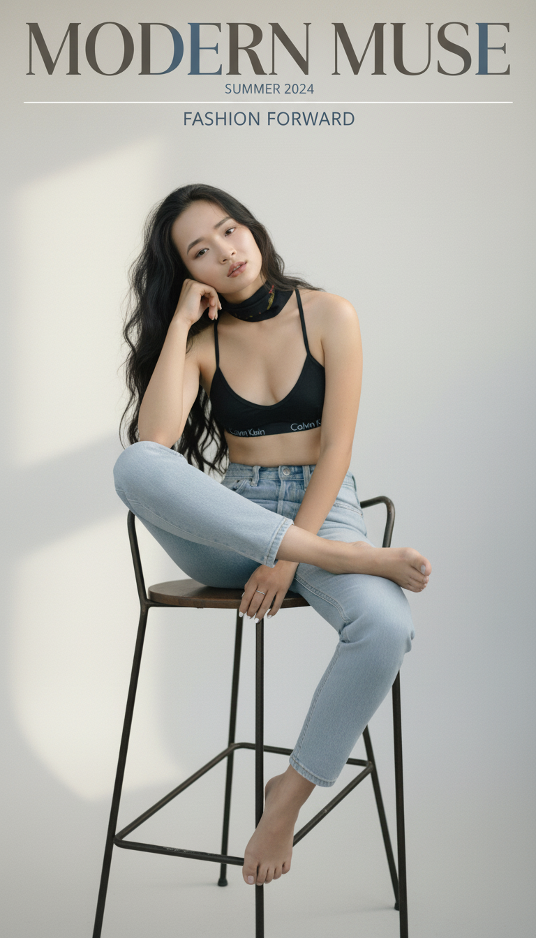 Modern casual magazine look - stylish everyday editorial