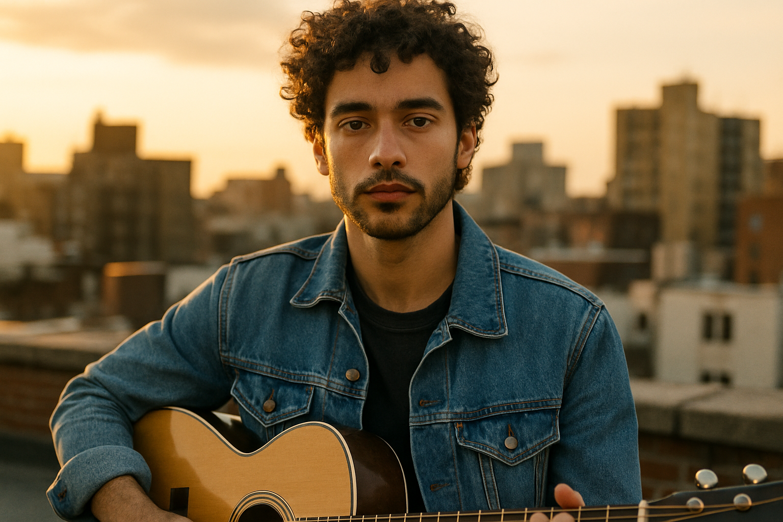 Acoustic artist portrait for streaming profile and music magazine