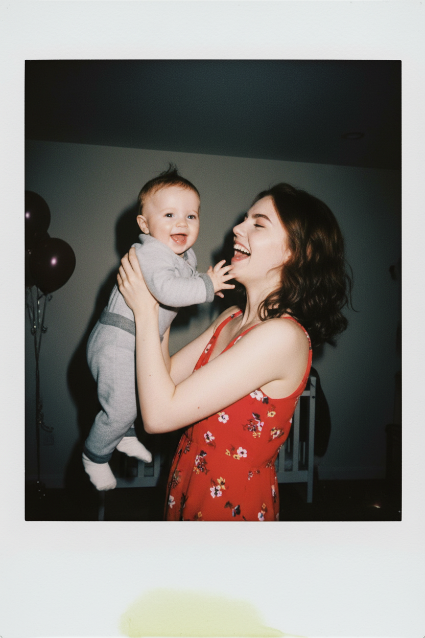 Family Polaroid Photo