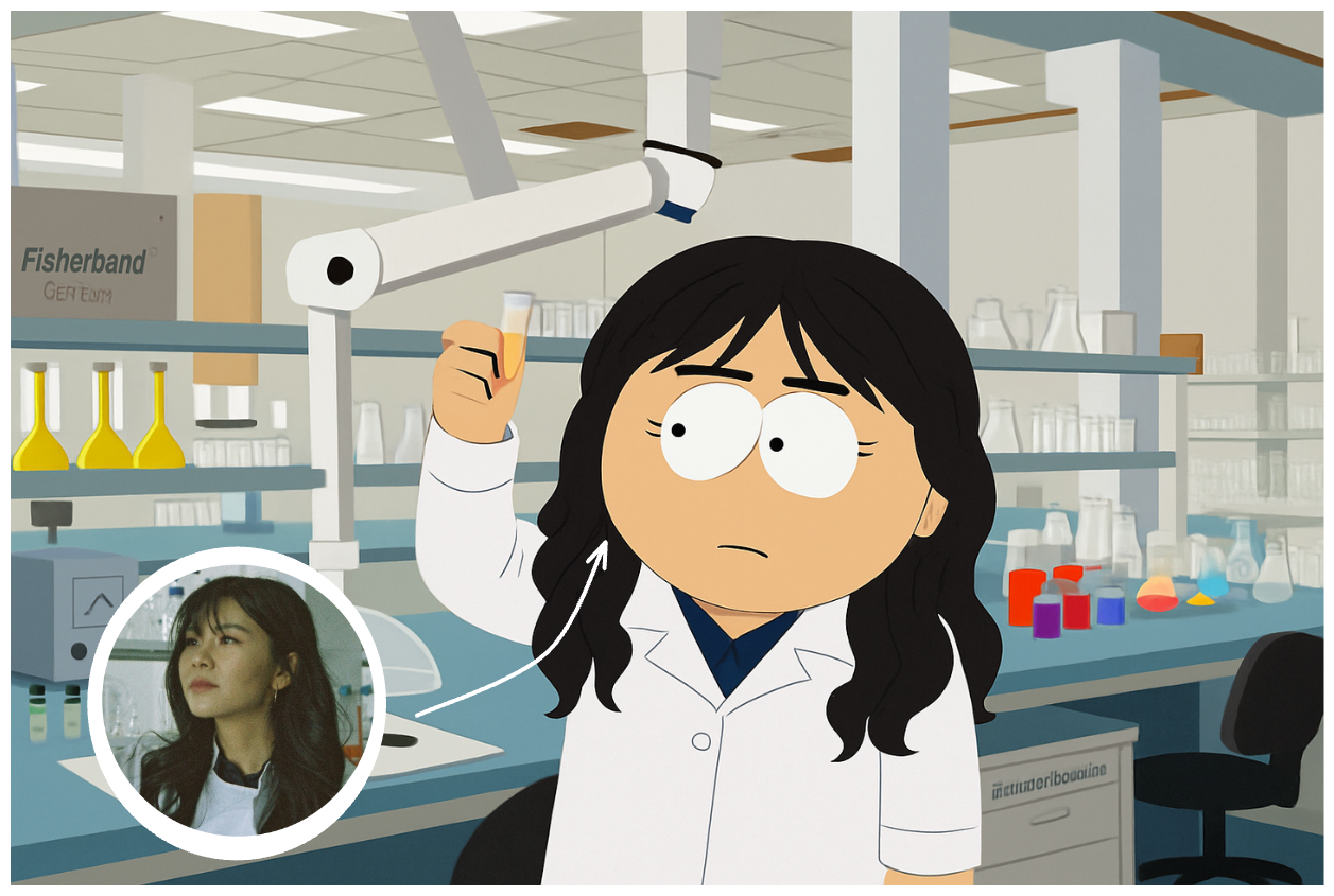 South Park female scientist character transformation